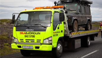 Erlend bifreið flutt